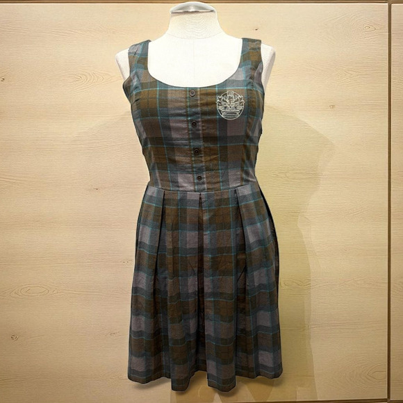 Hot Topic Plus Size‎ 4 Outlander Lace Up Back Tartan Plaid Pleated Mini Dress 4X - Picture 2 of 5
